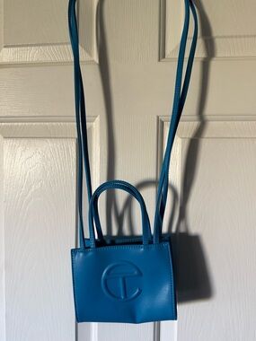 Telfar Teal Mini Shopping Bag